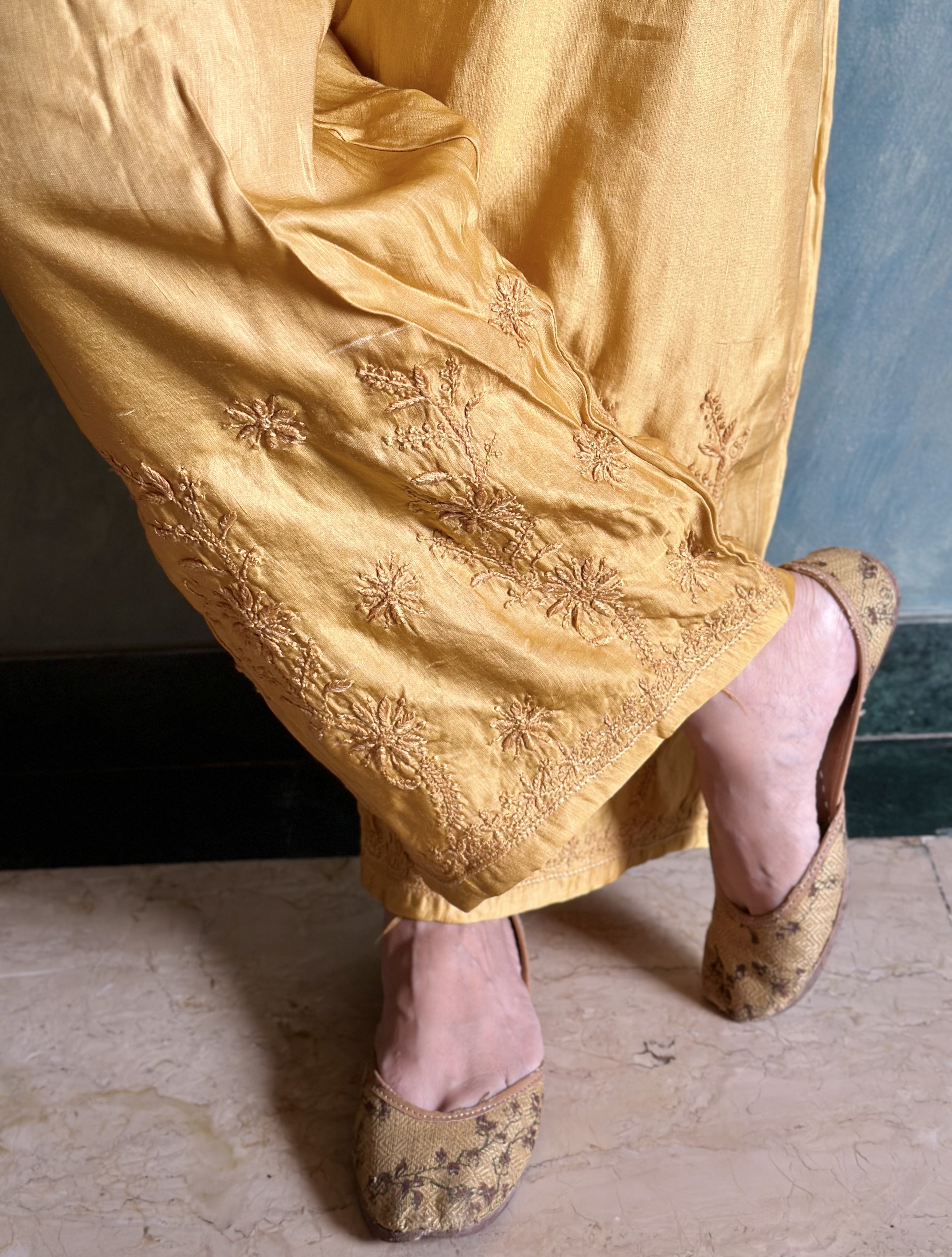 chikankari pants-pant-palazzo-palazzo pants
