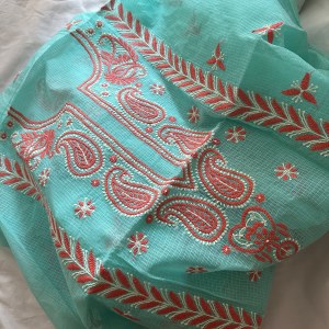 chikankari kurta piece-kota doria kurta piece