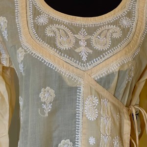 Fawn Cotton Mul Angarkha Chikankari Anarkali - Image 4