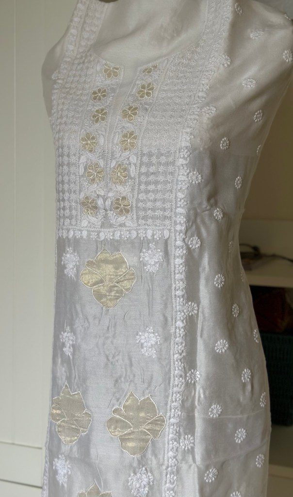 Off-White Pure Chanderi Kurta Fabric