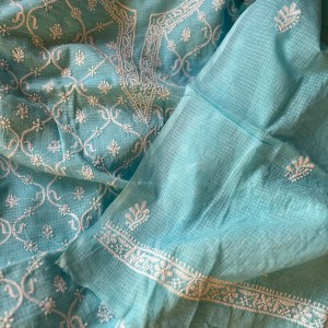 kota doria mul kurta dupatta set