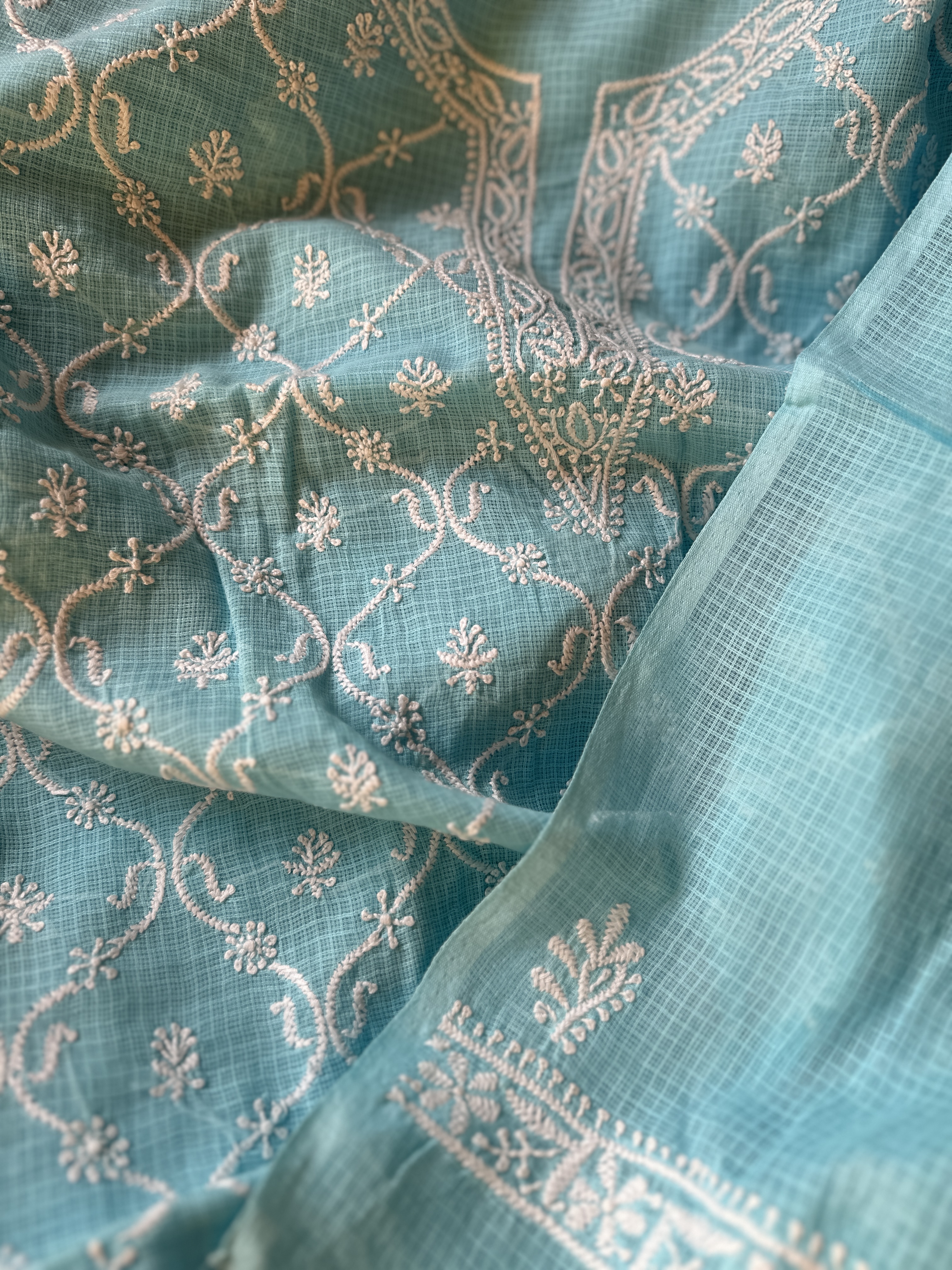 kota doria mul kurta dupatta set