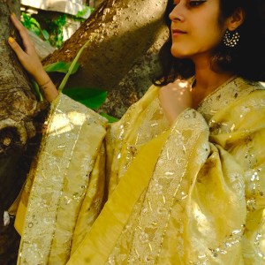 banarasi muga silk chikankari dupatta-traditional party wear