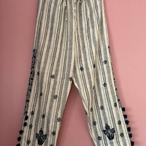 Indigo Kala cotton organic chikankari pants - Image 3