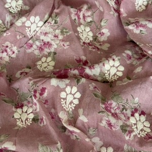 Onion pink floral pure cotton mulmul kurti - Image 4